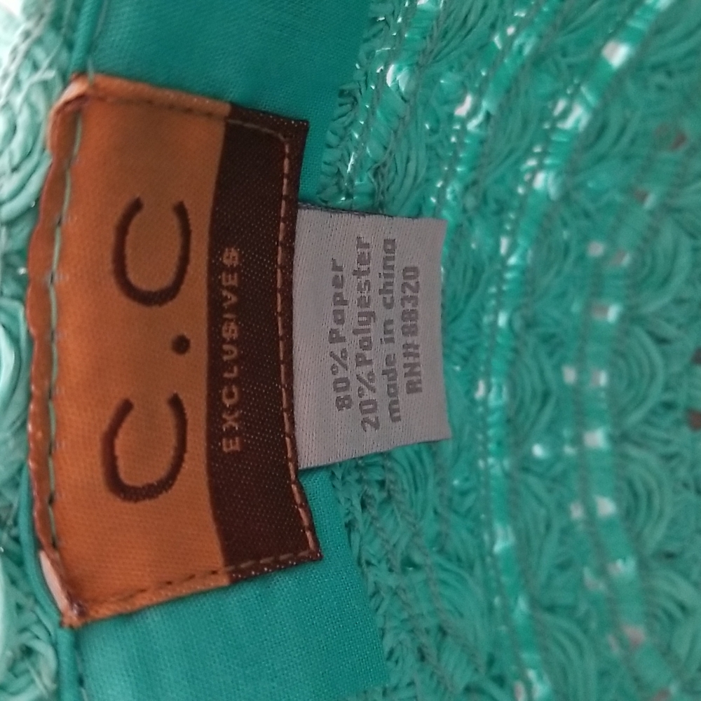Ladies Aqua Sun Hat C.C Exclusive - Picture 10 of 12